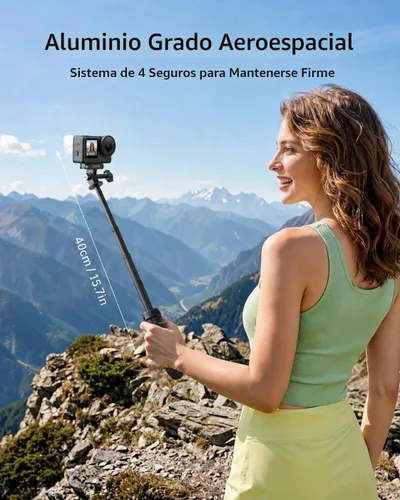 Vista 2 de TELESIN Trípode mini selfie stick de 15.7 "para cámara de acción DJI GoPro Insta360