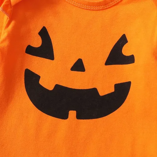 Vista 5 de Traje de Halloween para bebé niña con diadema de calabaza
