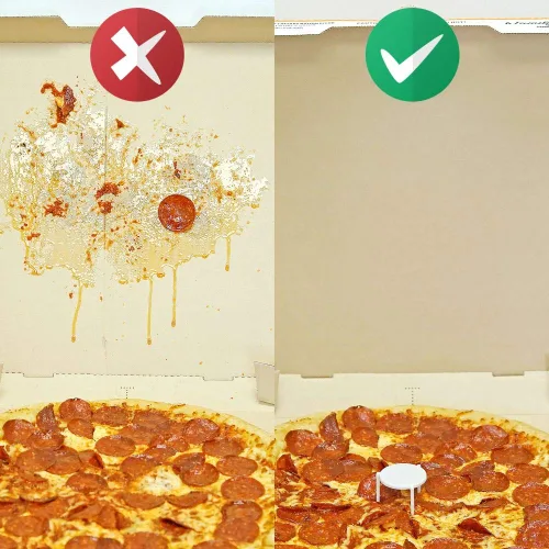 Vista 4 de Southern Homewares Pizza Lid Saver White Plastic Support Stand for Home or Restaurant 1000 Pack