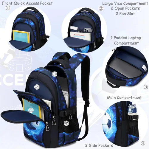 Vista 4 de Meisohua Mochila escolar para niñas y niños, mochila para niñas y niños, mochila escolar primaria, mochila casual para niños y niñas, Mochila