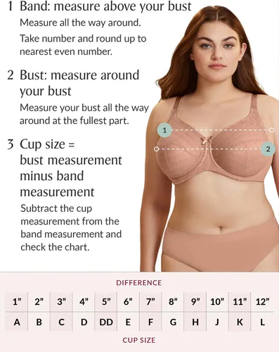 Vista 27 de Sostén Glamorise de mujer, tamaño plus, postura mágica elevada, apoyo de espalda, negro, 48I