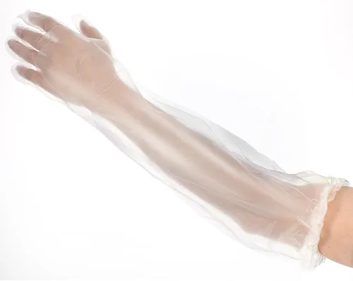 Vista 8 de Gjinxi - Guantes de limpieza desechables largos, guante desechable impermeable de 21 pulgadas de longitud hasta el codo, guantes de limpieza ligeros