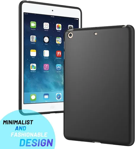 Vista 2 de Puxicu Funda para iPad mini 1 2 3, diseño delgado mate TPU goma suave TPU cubierta protectora para 7.9 "iPad mini funda 1ª 2ª 3ª generación, negro
