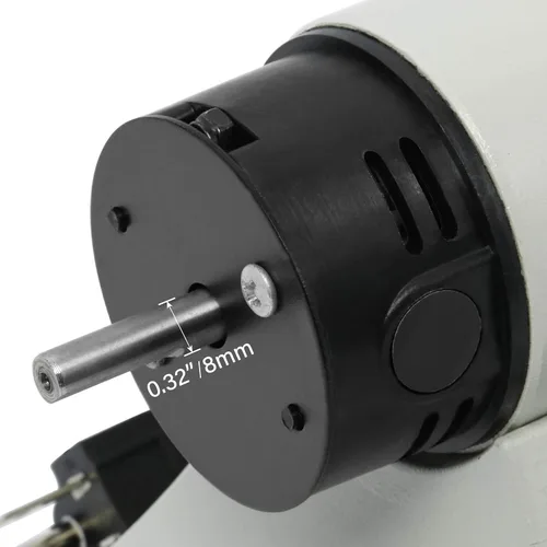 Vista 3 de Pulidora de cuero Lijadora 350W 0-8000RPM Máquina de pulido de cuero 110V máquina de pulir borde con 6 mangas de lijado