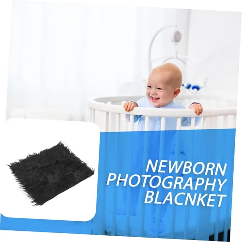 Vista 4 de Toyvian Trajes de piel sintética para niña recién nacida, accesorios para sesión de fotos de bebé, manta para niños recién nacidos, mantas