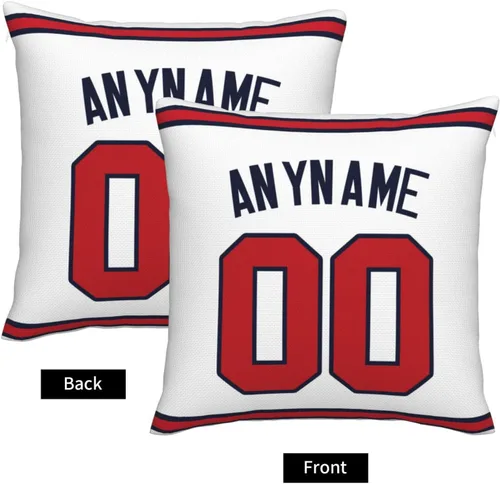 Vista 4 de Funda de almohada personalizada: Funda de almohada personalizada con cualquier nombre y número, regalo personalizado para fanáticos