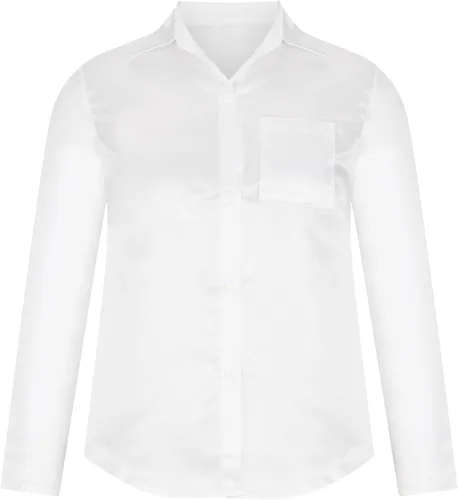 Vista 5 de Blusas para mujer, a la moda de otoño 2022, camisas de manga larga con cuello abotonado, camisetas lisas y elegantes, estilo casual
