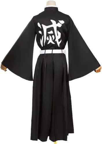 Vista 2 de Disfraz de kimono de Demon Tanjiro con arete para cosplay de Shinobu Zenitsu Giyuu Tomioka para mujeres y hombres