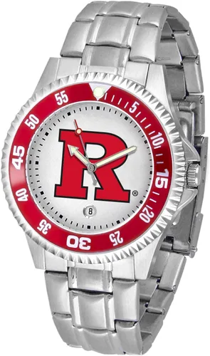 Vista 16 de SunTime Reloj de cuarzo de 1.575 in para hombre, correa de acero inoxidable de 0.787 in, esfera Gameday