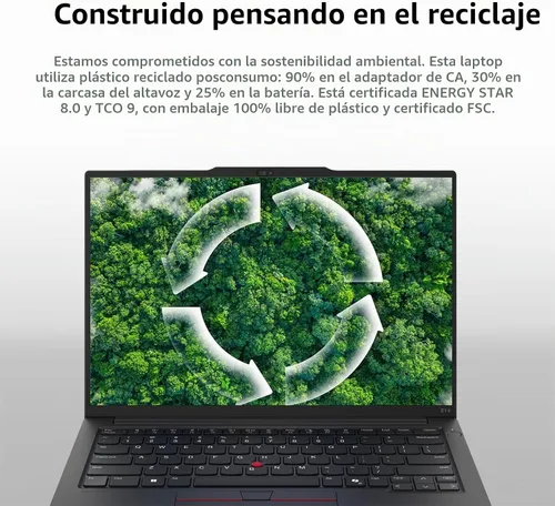 Vista 9 de Lenovo ThinkPad E14 Gen 6 14" FHD+ AMD Ryzen 5 7535U Business Laptop