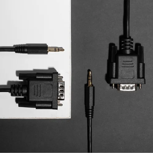 Vista 4 de DB9Pin M a DC3.0.197 in Serial RS232 Cable 6 pies DB9Pin a 0.138 in Serial Cable L= 6FT Negro