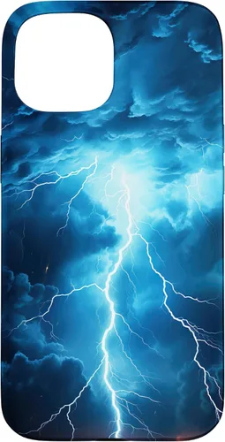 Vista 6 de Cool Blue Lightning Bolt Storm Wild Nature Sky Graphic Art Case for iPhone 17