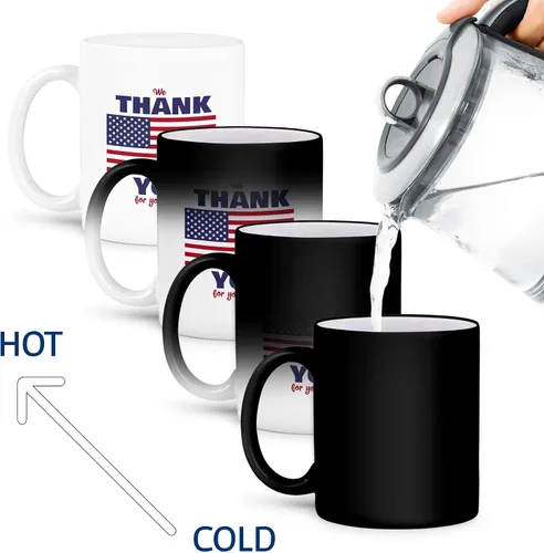 Vista 4 de 3dRose Janna Salak Designs Holidays - Le agradecemos su servicio - Veterano - Tazas (mug_350537_3)