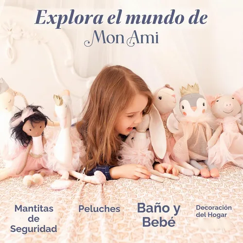Vista 9 de MON AMI Bijoux Bunny - Muñeca de bailarina de princesa, juguete de peluche de 15 pulgadas para niñas