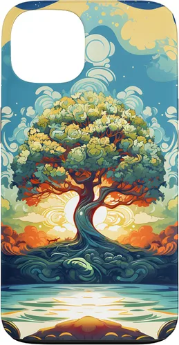 Vista 7 de iPhone 16 Sunrise Spiritual Sun Water Tree of Life Case