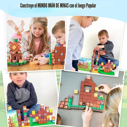 Vista 8 de Soyee Bloques Magnéticos - Juego de Construcción de Mundo Magnético de Mina para Niños Pequeñas Juguetes Sensoriales para Niños y Niñas Edades 3-5