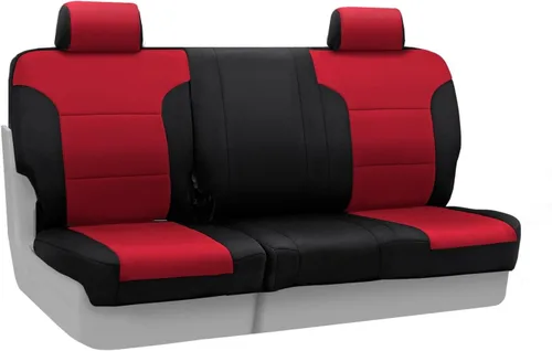 Vista 33 de Coverking Funda de asiento de cubo manual 50/50 de ajuste personalizado para modelos seleccionados de Nissan Frontier - Neosupreme Solid (negro)