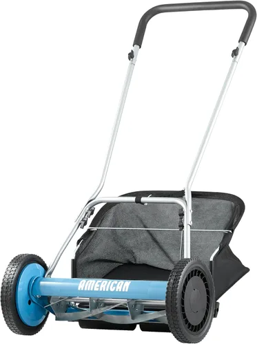 Vista 95 de American Lawn Mower Company 1204-14 Cortacésped de carrete de empuje de 4 hojas de 14 pulgadas, color rojo