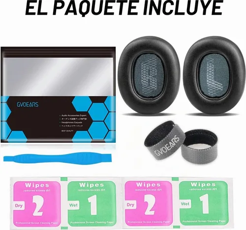 Vista 6 de Almohadillas de repuesto para auriculares JBL Live 650/660BTNC E65BTNC, almohadillas para los oídos con espuma viscoelástica con cancelación de ruido