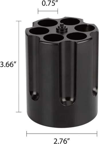 Vista 3 de Barbuzzo - Portalápices y lápices de cañón para pistola con peso de papel, color negro – Bloquea y carga tus lápices y bolígrafos favoritos en tu