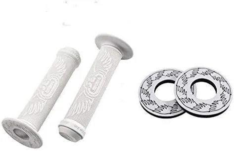 Vista 2 de SE Bikes Grips Bundle: Puños de ala con rosquillas de ala