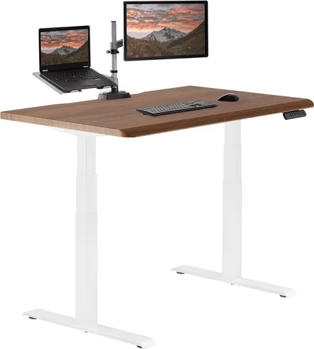 Vista 23 de Vari ComfortEdge - Escritorio de pie ajustable de 40 x 26 pulgadas, pequeño escritorio eléctrico de pie VariDesk para apartamento, dormitorio u