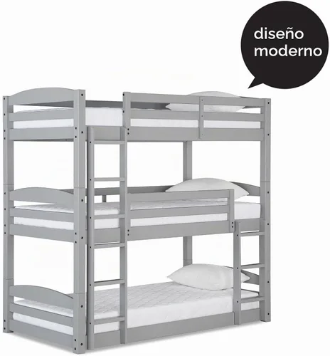 Vista 4 de Dorel Living Phoenix Triple Litera, Gris