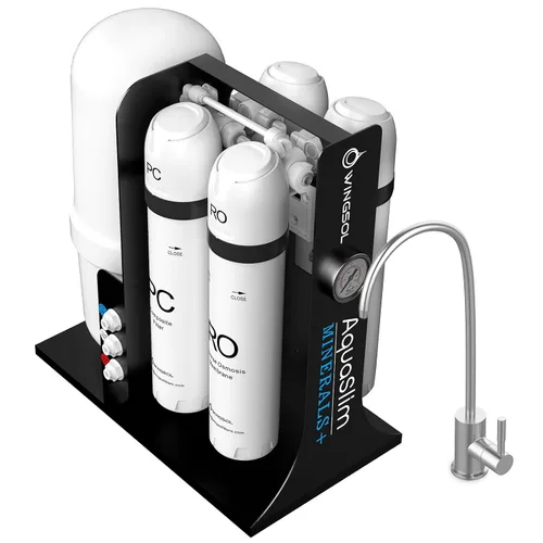 Vista 11 de WINGSOL WINGSOL Filtro de agua integrado por ósmosis inversa, NSF/ANSI 42/53/58, Sistema de filtración RO de 10 etapas con doble salida para debajo
