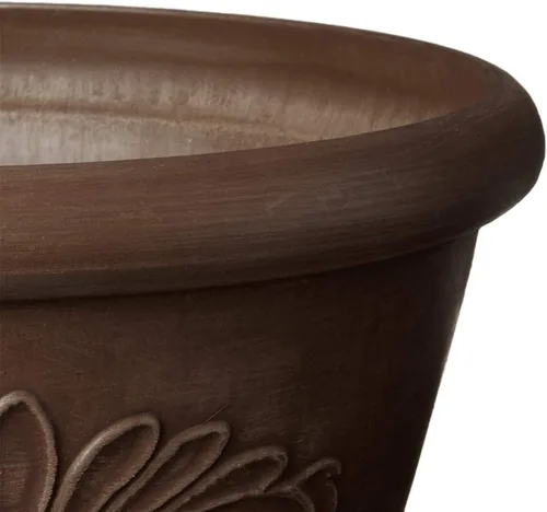 Vista 3 de Arcadia Garden Products PSW TA20C Bandeja Compuesta de Plástico/Piedra/Madera para Bulbos – Sin Orificio de Drenaje (Perforable), 8"x3", Chocolate