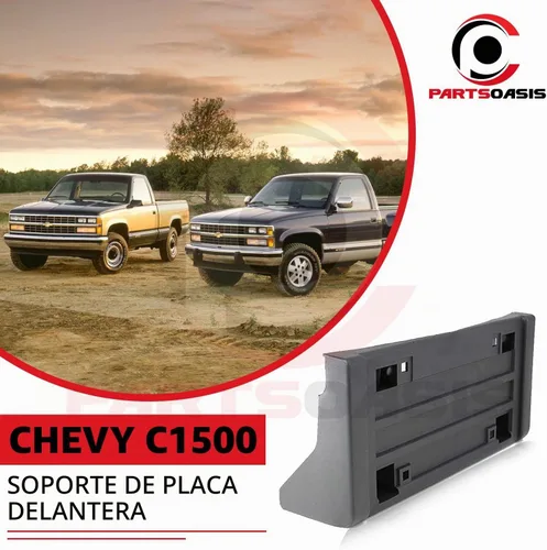 Vista 2 de Nuevo soporte de matrícula frontal de repuesto para Chevy/para GMC C/K Pickup de tamaño completo 1988-2002 con tira de impacto ajuste directo que