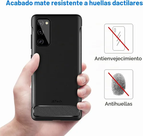 Vista 4 de JETech Funda delgada para Samsung Galaxy S20 FE, color negro