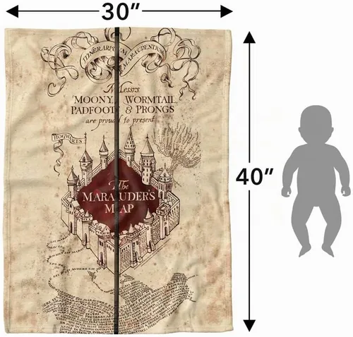 Vista 6 de Harry Potter, 30 x 40 pulgadas, mapa plegado unisex para bebés niñas y niños