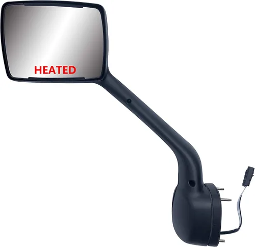 Vista 2 de Espejo de Capó de Repuesto Cromado Compatible con Kenworth T680 Peterbilt 579 587 (Lado del Conductor (LH) Negro)