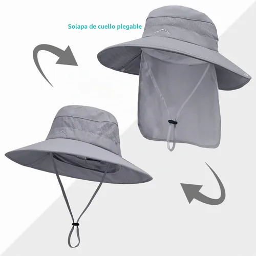 Vista 2 de Sombreros de sol para hombres y mujeres, protección UPF 50+, sombrero de Grisoscuro