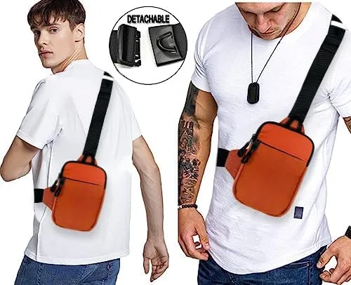 Vista 7 de Mini bolso bandolera para hombre, bolso cruzado pequeño para mujer, riñoneras informales, bolsa de bolsillo personal, mochila para teléfono