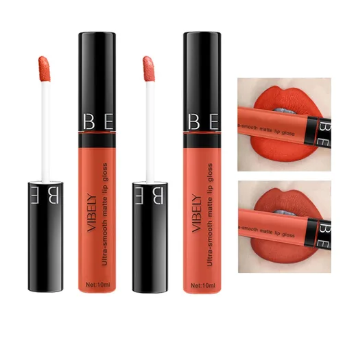 Vista 6 de Esmalte de labios de copa antiadherente mate de 11 colores, brillo de labios no decolorante, lápiz labial de 0.34 onzas líquidas A01-20