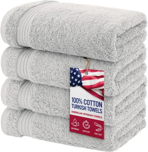 Vista 88 de Juego de toallas American Veteran Towel, de lujo, 6 piezas de algodón 100 % turco para máxima suavidad y absorción, para hotel y spa