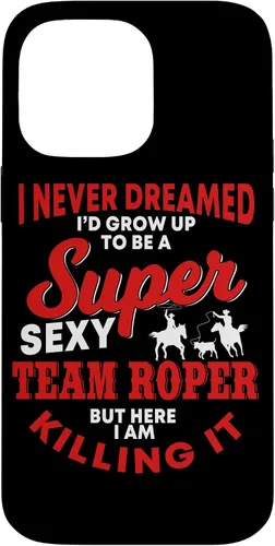 Vista 21 de Funny Team Roper Quote Rodeo Western Horse Roping Case para iPhone 17