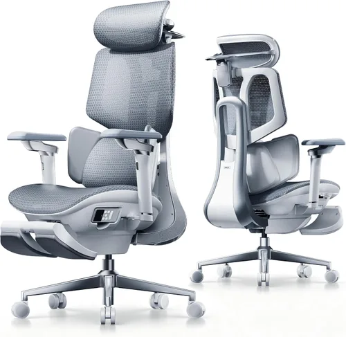 Vista 11 de Hbada X7 Silla ergonómica inteligente, silla de oficina ergonómica, seguimiento lumbar totalmente automatizado, reposacabezas ajustable 4D