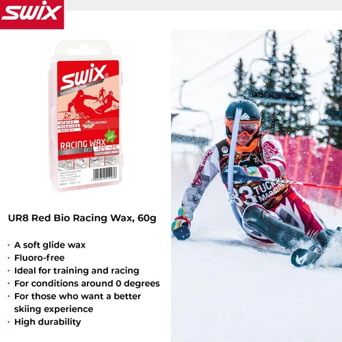 Vista 2 de Swix UR8 Biodegradable Ski/Snowboard Wax - Moderate Conditions 14 to 36 Degrees Fahrenheit