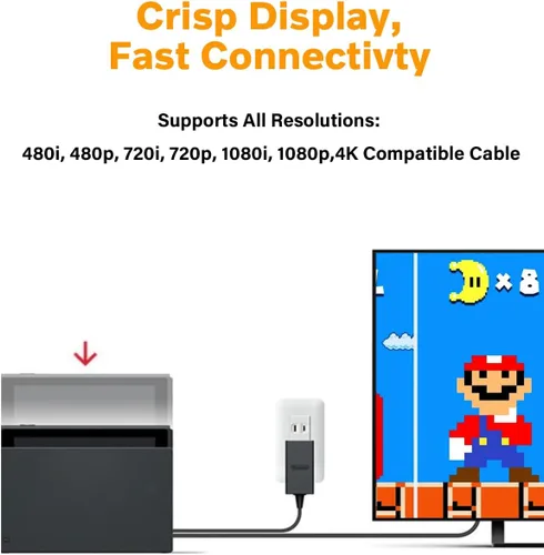 Vista 5 de Adaptador de CA de repuesto y cable HDMI compatible con el nuevo interruptor 5V-1.5A 15V 2.6A