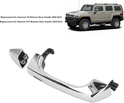 Vista 2 de KIMISS Reemplazo de la manija exterior exterior del cromo del coche para H3 2006-2010 15296932 manija de puerta exterior del coche elegante acabado