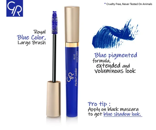 Vista 2 de Rimmel para pestañas Golden Rose Perfect Lashes Mascara, azul, 0.37 onzas líquidas