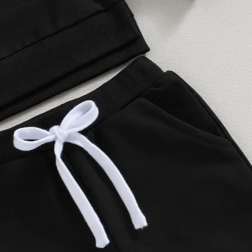 Vista 5 de Conjunto de ropa deportiva de manga larga con cuello redondo y pantalones para bebé niño