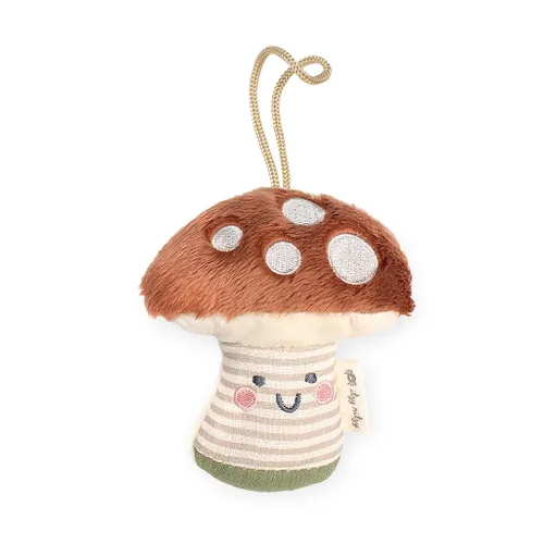 Vista 6 de Itzy Ritzy - Juego de chupón y Lovey; Set de hongo de felpa desmontable y chupón de silicona verde a juego; Ideal para edades de 0 meses en Diseño