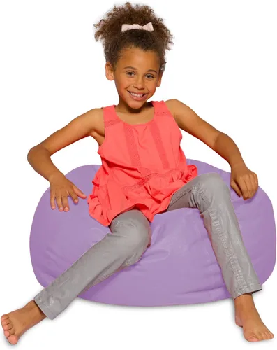 Vista 51 de Posh Creations - Sillón puff para niños, adolescentes y adultos, incluye funda extraíble y lavable a máquina, tamaño mediano de 27 pulgadas, lona