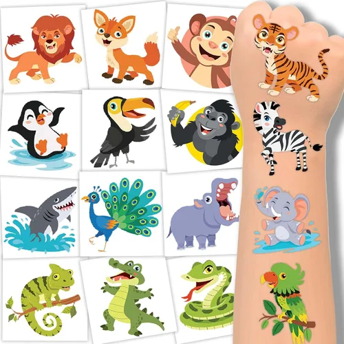 Vista 10 de winthrop 240 tatuajes temporales de Navidad a granel para niños, envueltos individualmente, impermeables, tatuajes de seguridad, la mejor opción