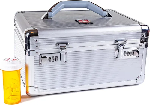 Vista 12 de MEDICINE RX SAFE Estuche de transporte de medicamentos - Mini_Silver Plateado