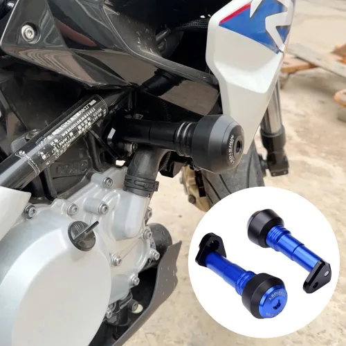 Vista 13 de Marco de protección contra caídas para motocicleta, protector de carenado, protector de almohadilla antichoque compatible con BMW G310R, G310GS Negro