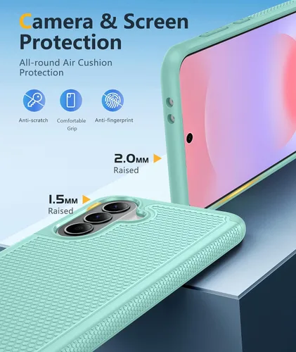 Vista 616 de FNTCASE Funda para iPhone 17 Pro: Fundas delgadas translúcidas de color azul claro compatibles con MagSafe, protección completa de la cámara